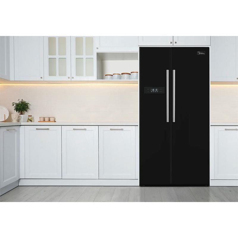 Geladeira Frost Free Preta Side by Side 528L Midea - Geladeira